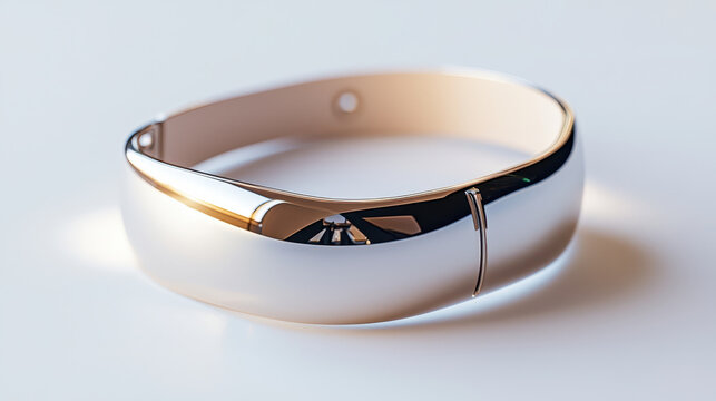 Sleek and modern wearable device designed for style and functionality, showcasing polished metallic finish and innovative design