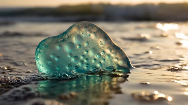 Velella Velella on the Beach - A Glimpse of Marine Life.