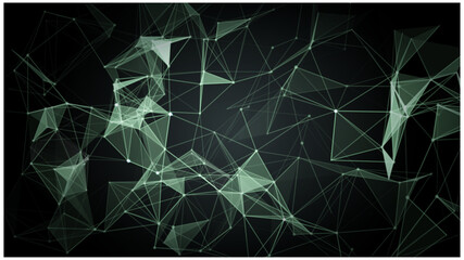 Connected polygons plexus vector background, digital data visualization. vector illustration  © Khizar