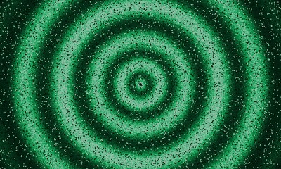 Neon Disco Green Mosaic Rings Abstract Pixelated Background