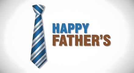 Obraz premium Happy father's day celebration with tie and greeting