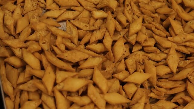 Namakpara or nimki s a crunchy savoury snack 