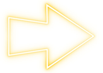 golden right arrow png transparent background, glowing forward direction arrow png isolated icon, bright yellow right arrow transparent background png