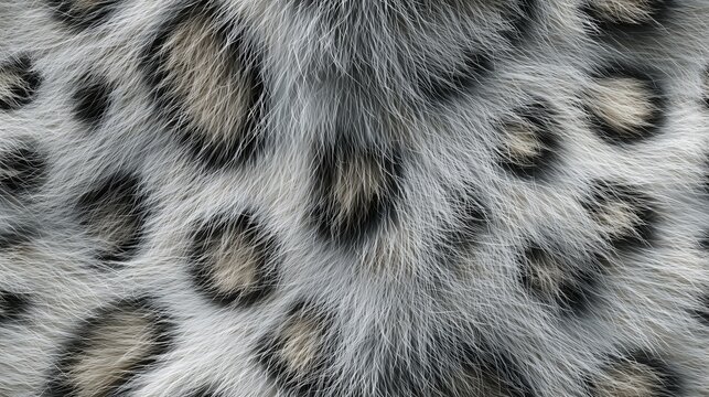 ultra realistic light gray leopard print seamless pattern