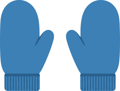 Blue mittens for winter warmth and protection