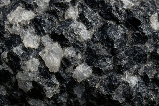 Detailed macro shot of raw granite texture with granular mineral pattern