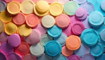 Pastel Candy Buttons - A Colorful and Sweet Confection.