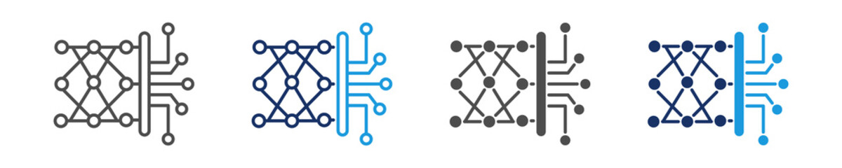 feature learning icon set with multi concept