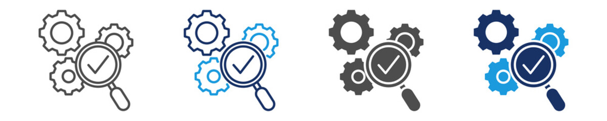 operations research icon set with multi concept