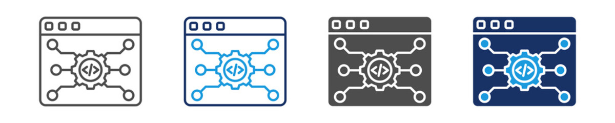software icon set with multi concept