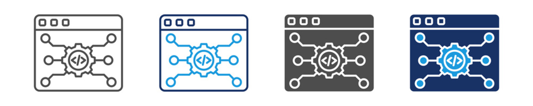 software icon set with multi concept