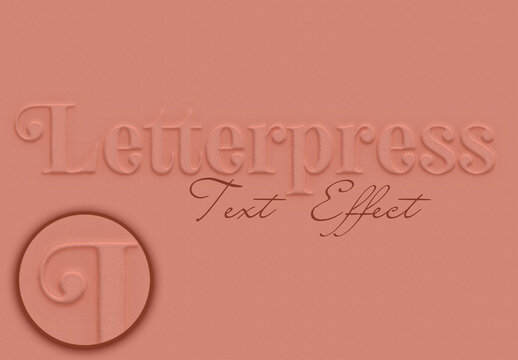 Letterpress Text Effect &ndash; Embossed Paper Style PSD