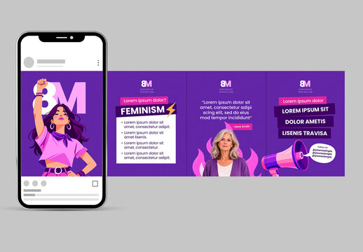 Purple 8M Social Media Carousel