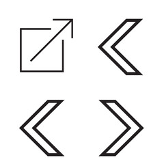 Arrows icons set. Perfect for website mobile app, app icons, presentation, illustration and any other projects.