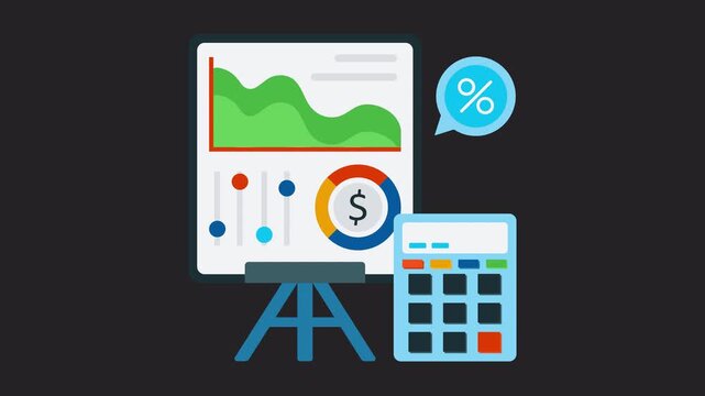 Financial Audit  Motion Graphic Rendering with Transparent Alpha Channel