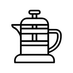 Obraz premium Coffee Press Outline Icon