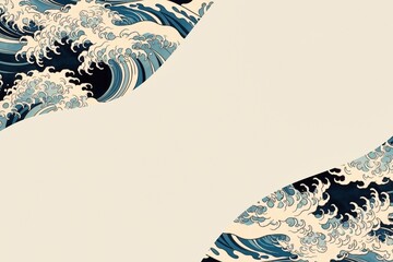 和風波イラスト　背景