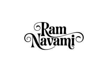 Classic Ram Navami Elegant Serif Script Typography Design