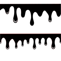 A black and white image of liquid dripping Vector