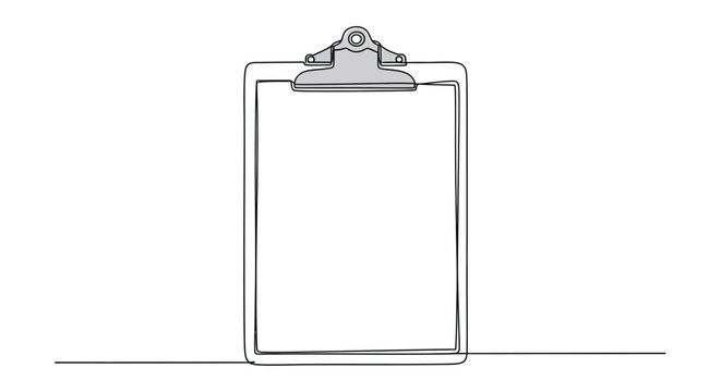 Clipboard with blank paper, ready for notes and lists