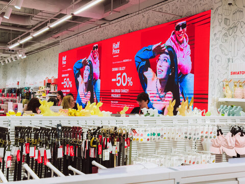 02.12.2026, Gliwice, Poland. Interior of TK Maxx store cosmetics section