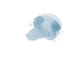 Obraz premium Blush blue watercolor stains Paint stroke hand drawn for illustration design, invitation and birthday .Abstract watercolor background.