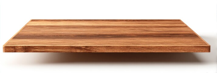 Obraz premium A simple wooden cutting board with visible grain, isolated on white