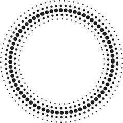 Black and White Halftone Dots Background Vector, Abstract Monochrome Radial Gradient Comic Style Texture Illustration