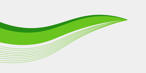 Abstract green banner background. Graphic design banner pattern background template with dynamic curve shapes