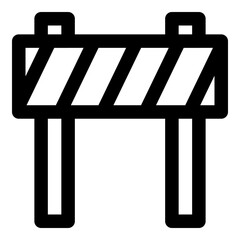 construction barrier outline icon