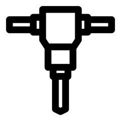 jack hammer outline icon