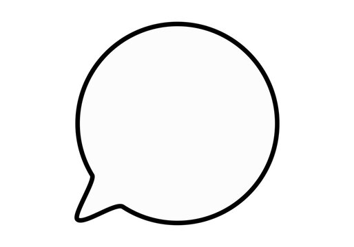 Icono lineal de un globo de texto circular para mensajes o comentarios