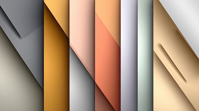 Minimalistische Innenr&auml;ume mit sanften Farbverl&auml;ufen, Licht und geometrischen Formen. Moderne Architekturhintergr&uuml;nde