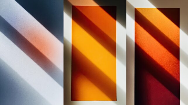 Minimalistische Innenr&auml;ume mit sanften Farbverl&auml;ufen, Licht und geometrischen Formen. Moderne Architekturhintergr&uuml;nde