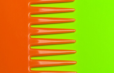 detail of an orange comb  