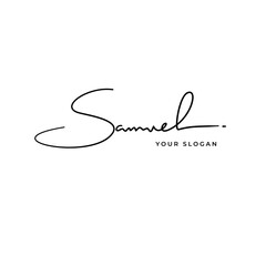 Samuel name signature logo vector design