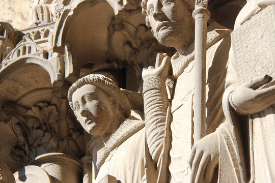 gothic cathedral (our lady or notre-dame) in chartres in france 