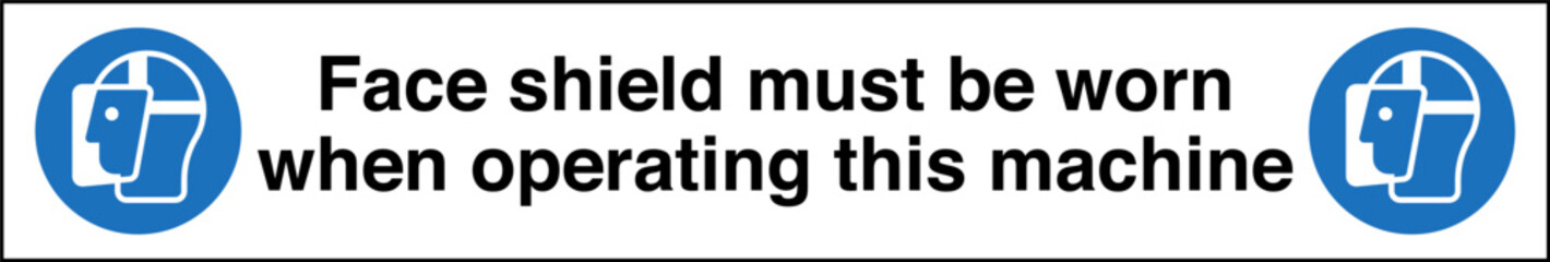 Safety Sign Mandatory Face sh...