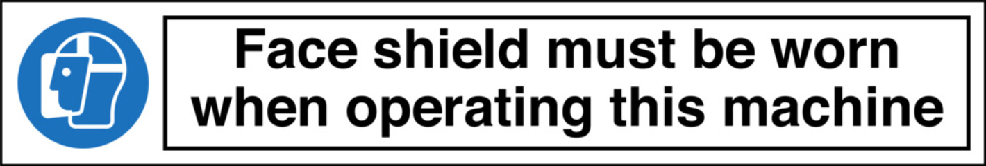 Safety Sign Mandatory Face sh...