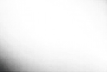 A versatile digital halftone dot pattern creating a smooth gradient effect, perfect for modern graphic design projects, offering an adaptable visual element with a Transparent Background, PNG