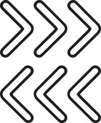Obraz premium minimalist Chevron arrows icon