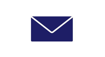 Blue Envelope Icon Simple Design Element.