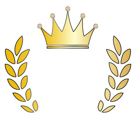 golden crown isolated on white