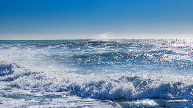 Spanish atlantic ocean waves and beaches