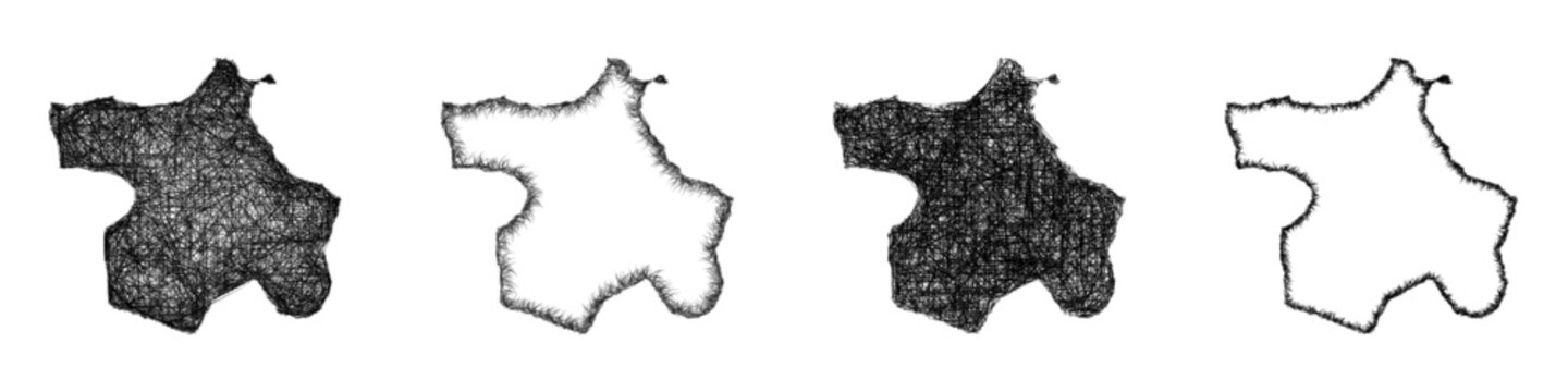 Sketch Sinop outline map design set