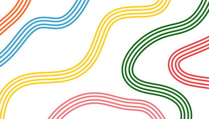 set of wavy colorful abstract background