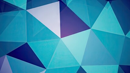 Fototapeta premium A vibrant geometric pattern of blue triangles in various shades and sizes
