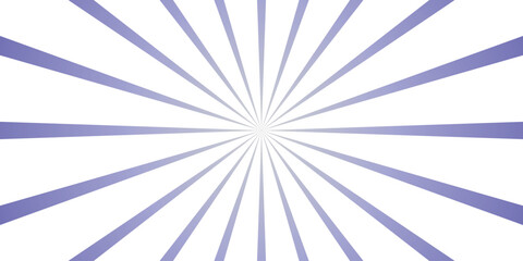 Fototapeta premium Radial burst of purple and white gradient stripes emanating from the center creating a dynamic and energetic abstract background for design projects