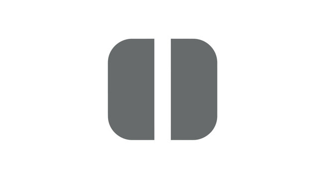 Pause Button Icon Simple Design Element.