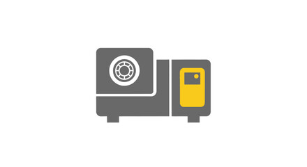 Safe and Combination Lock Icon Illustration.